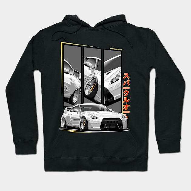 R35 Illustration Artwork Hoodie by sparkleauto